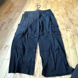 White Birch Charcoal Wide-Leg Pants